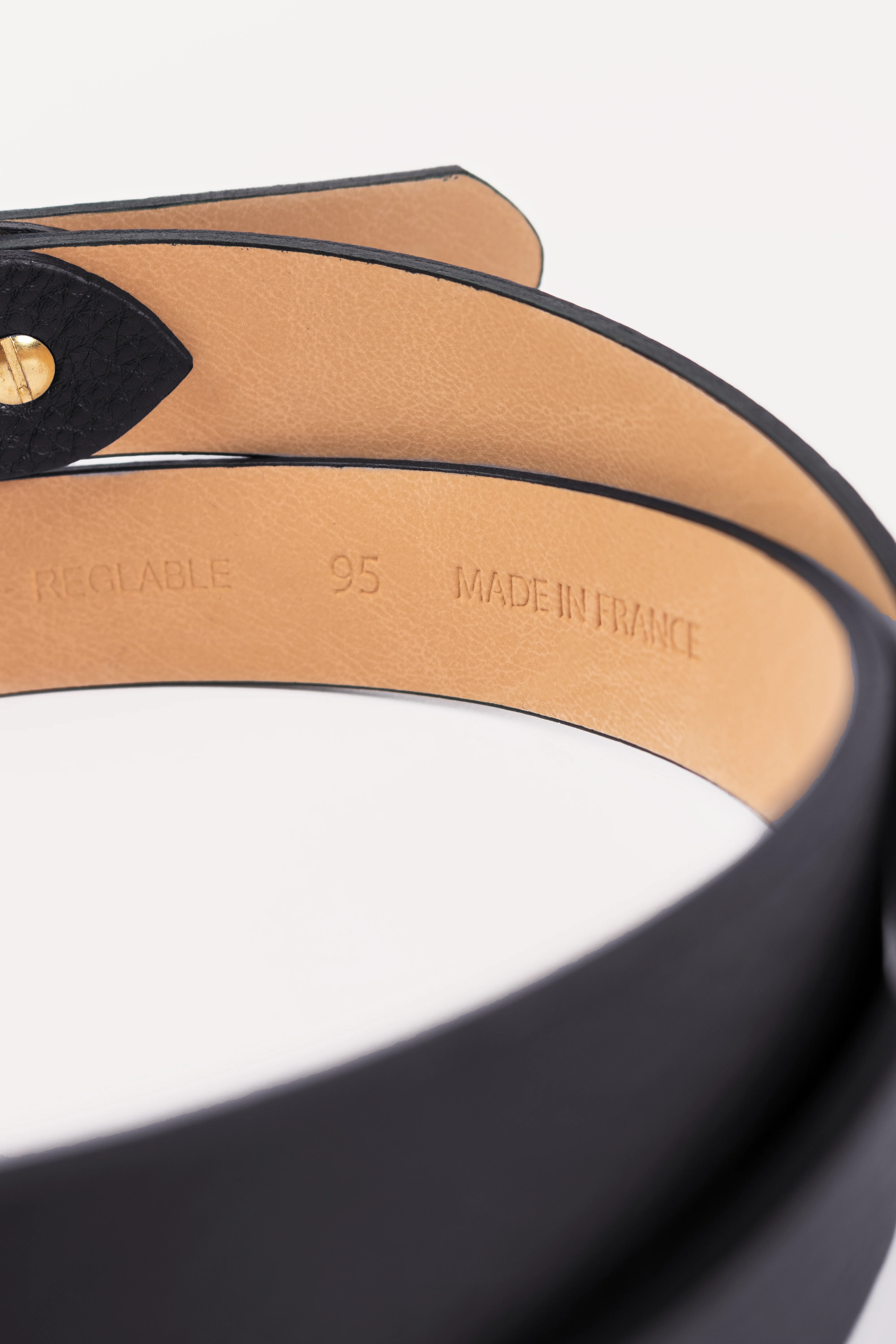 Ceinture en cuir bleu nuit - Image 2
