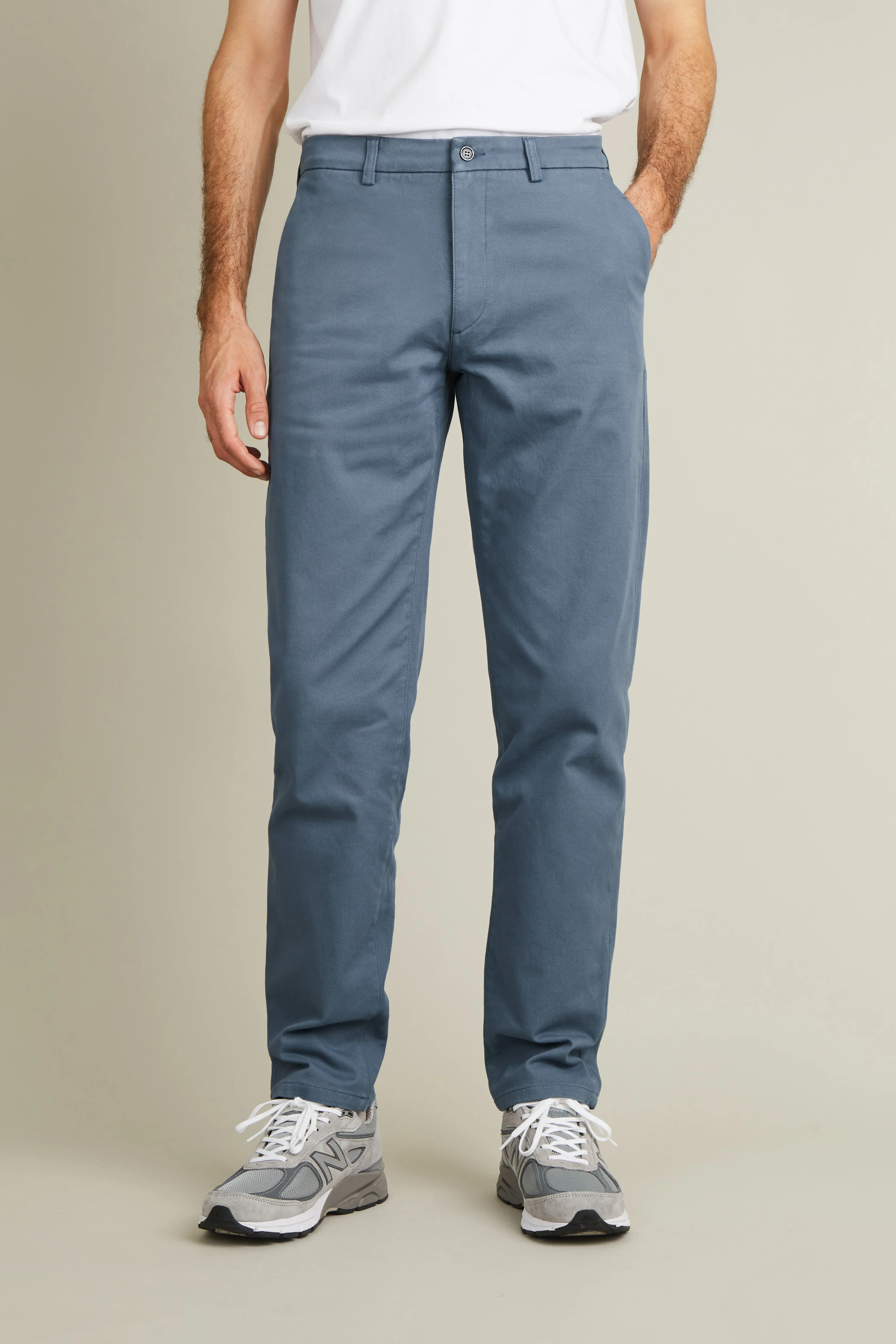 Chino droit bleu jasmin