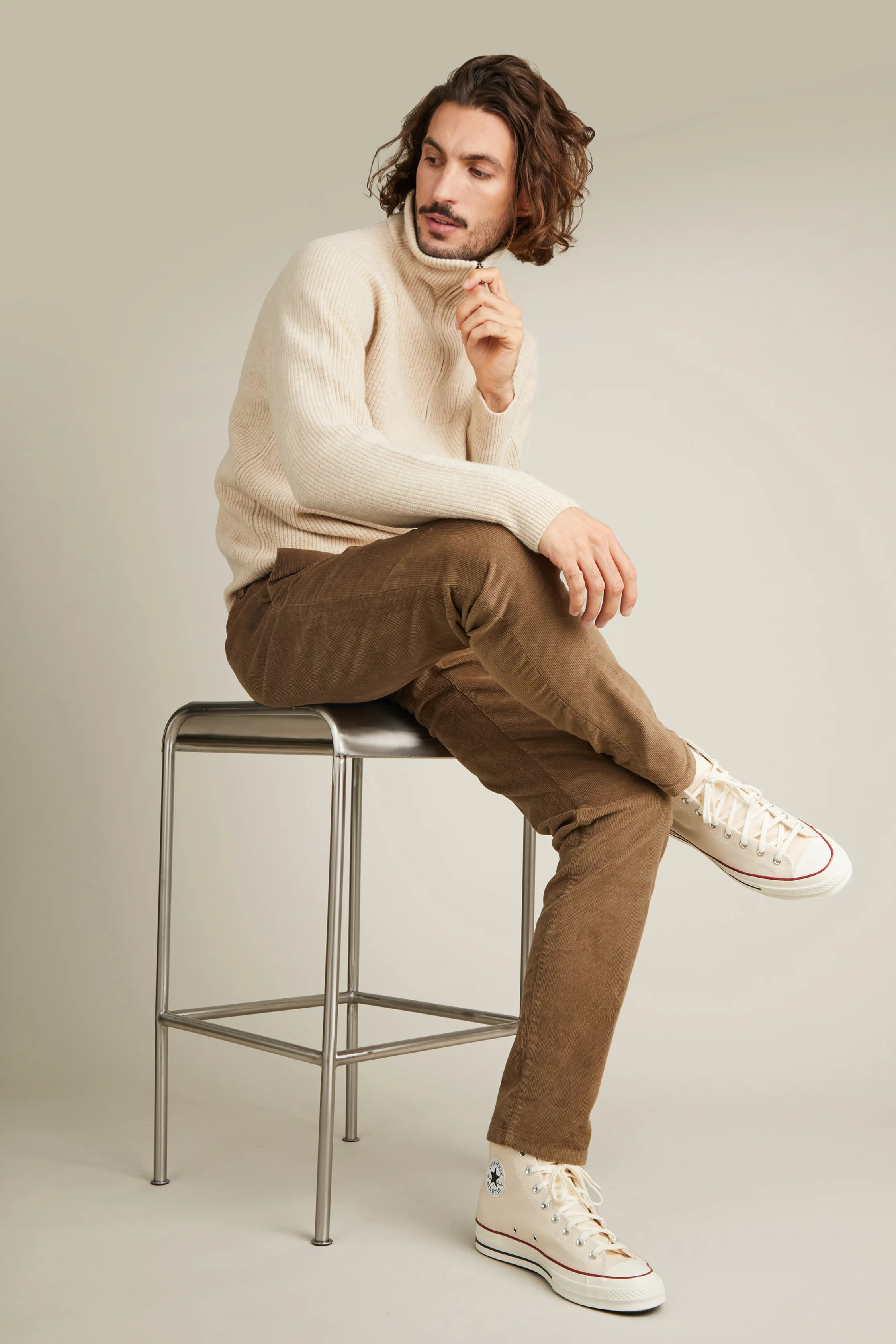 Chino velours tabac - Image 9