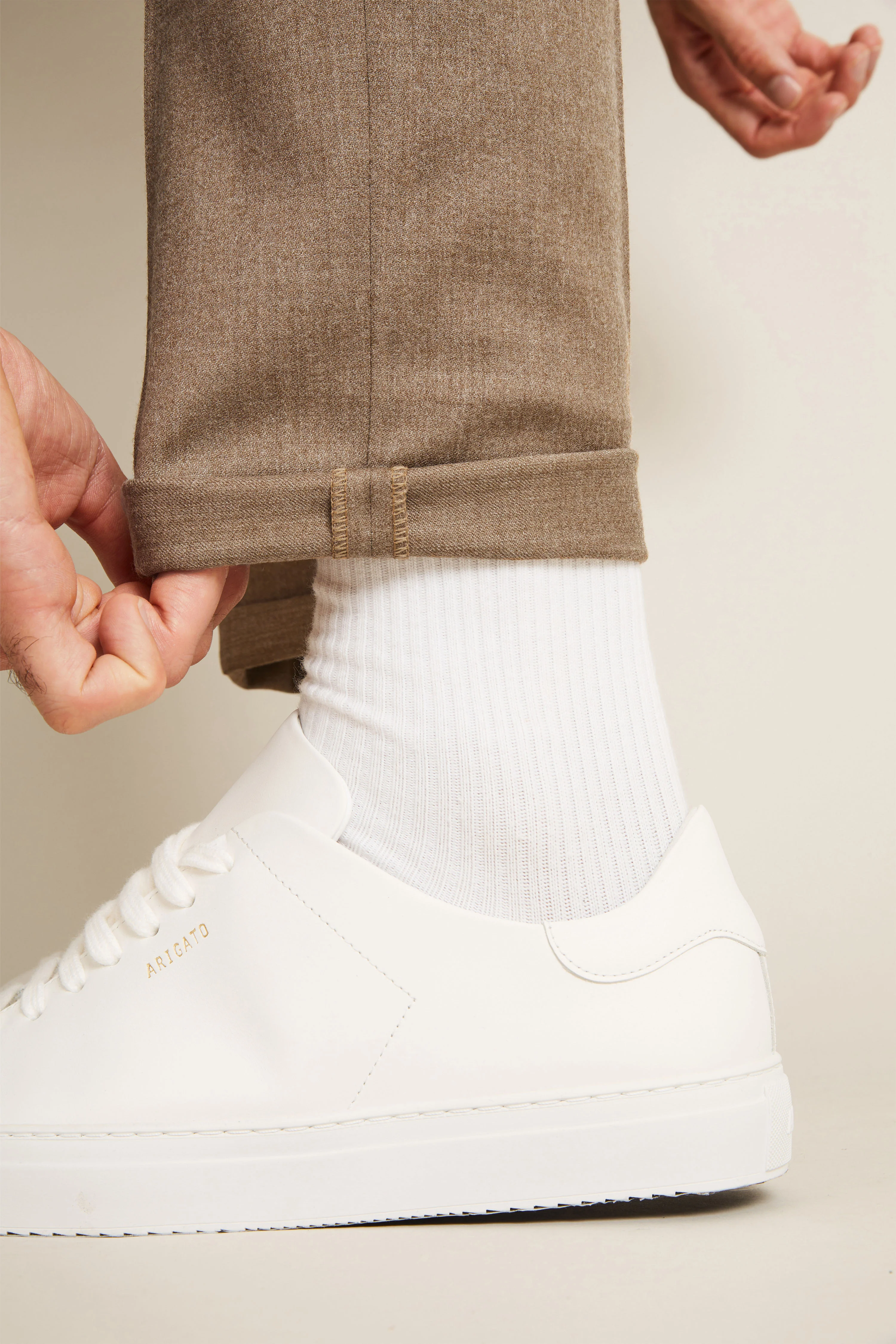 Pantalon flanelle stretch camel - Image 5