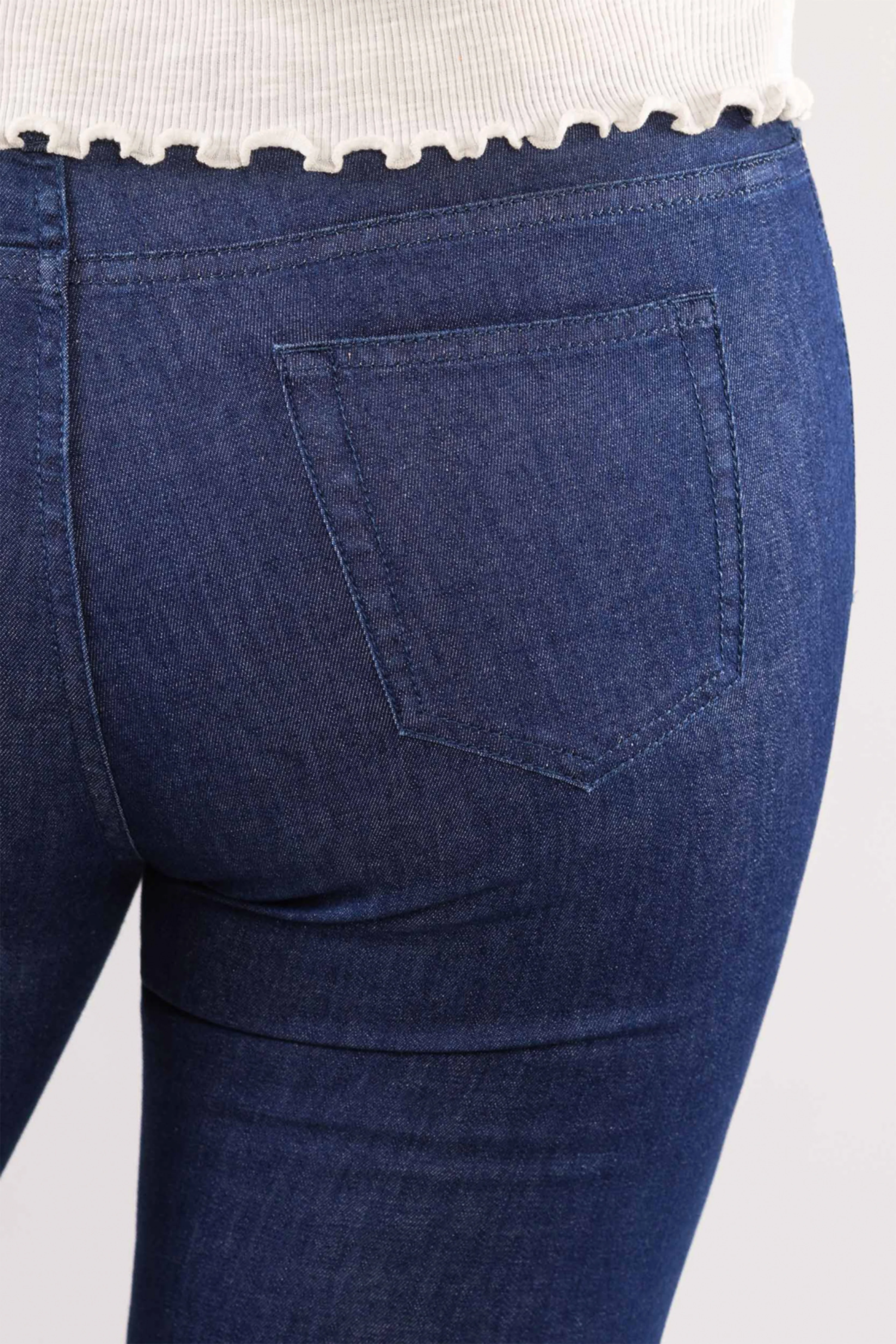 Jean Slim taille Mi-Haute Bleu - Image 3