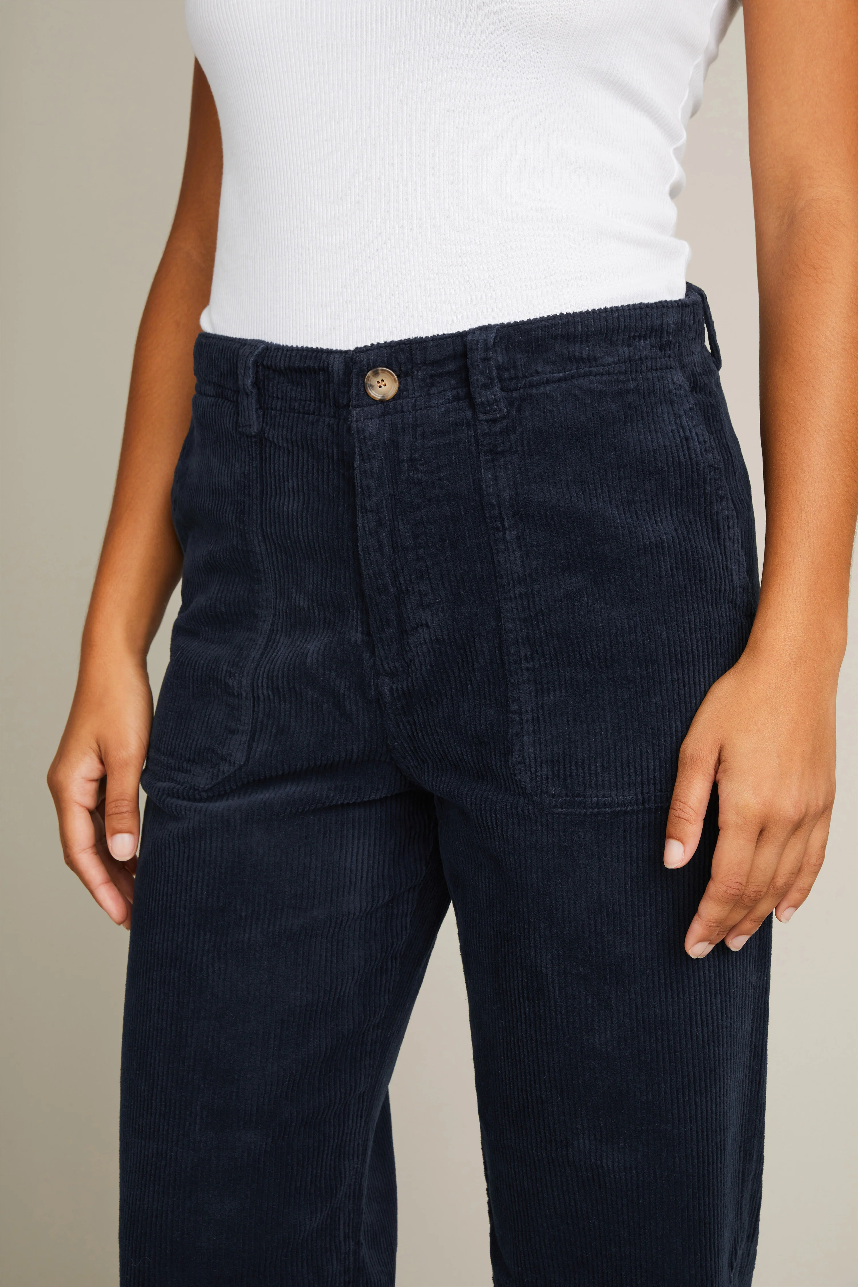Pantalon carpenter velours bleu marine - Image 3