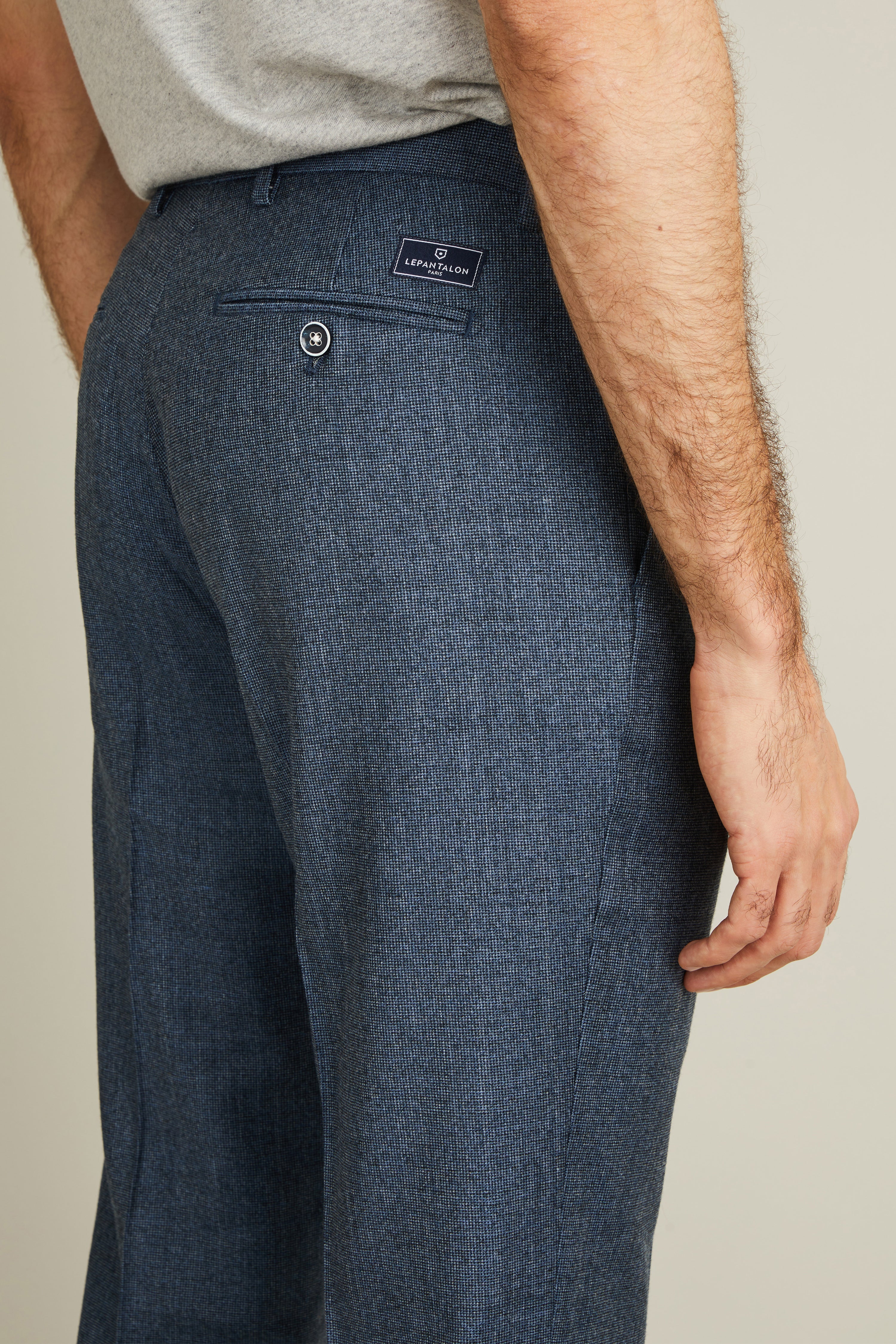 Pantalon flanelle bleu tweed - Image 3