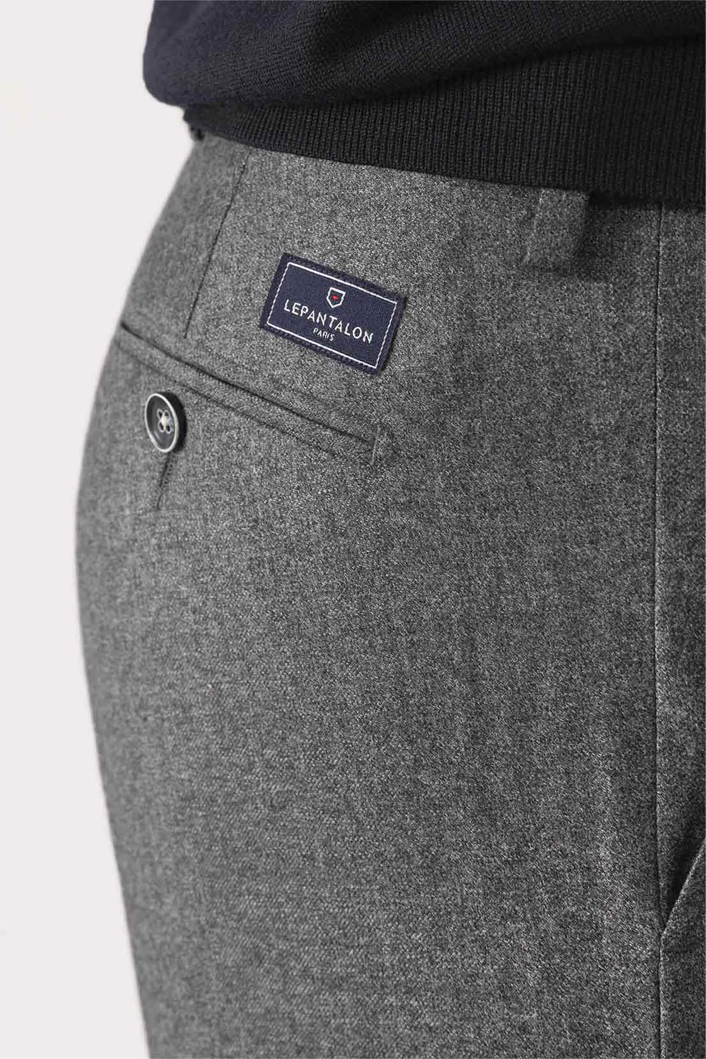 Pantalon flanelle Gris Chiné v1 - Image 5