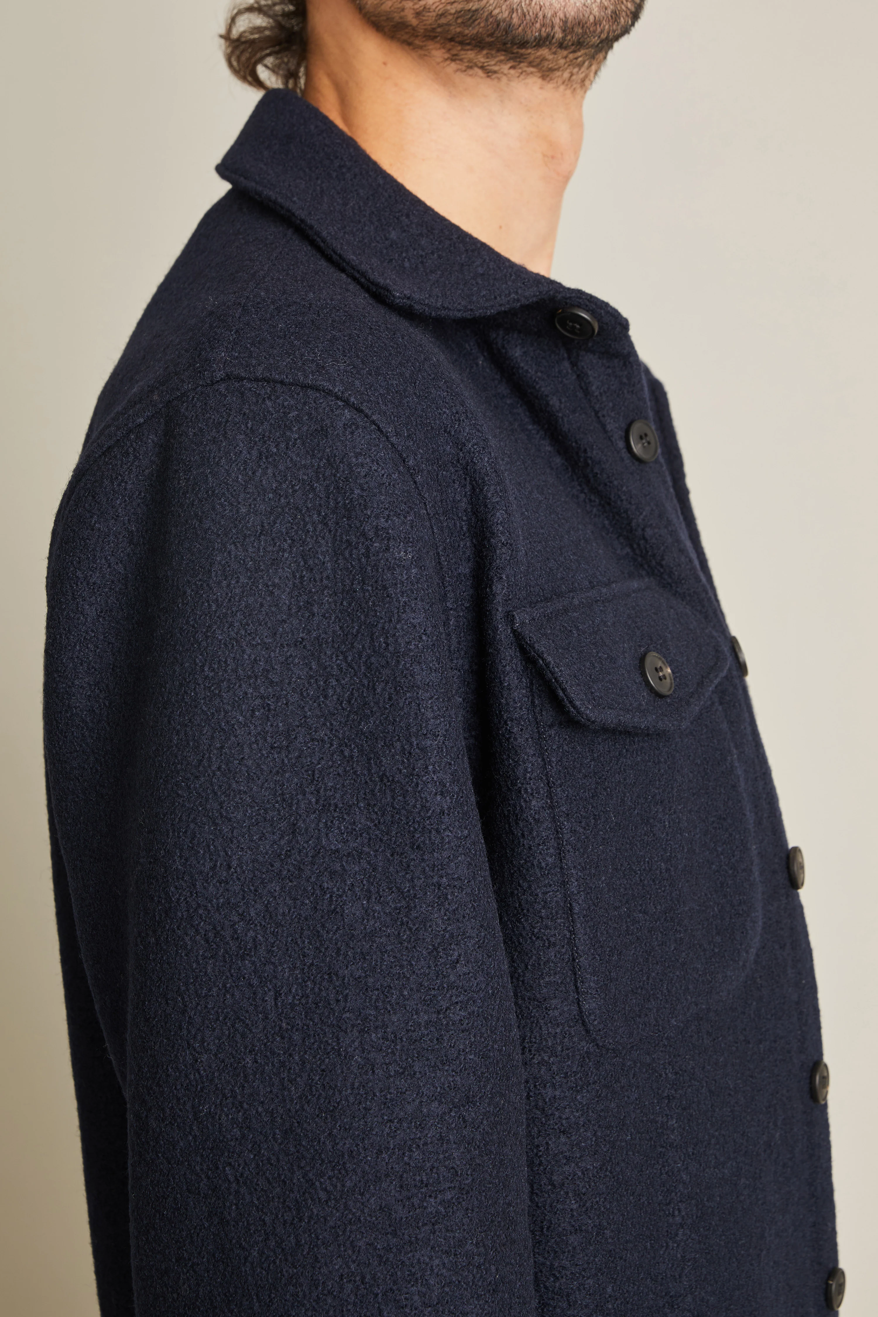 Surchemise Laine bleu marine - Image 4