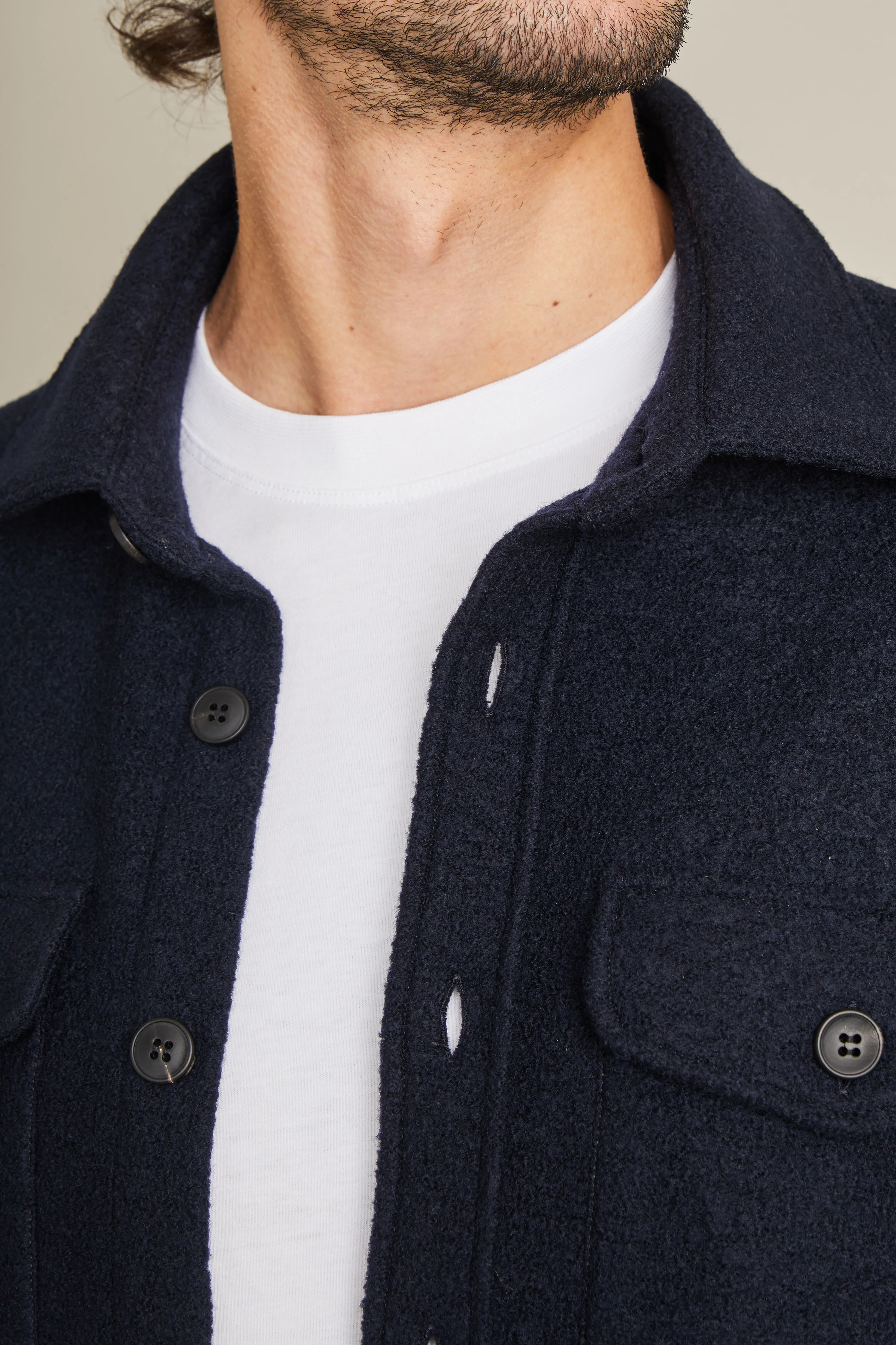 Surchemise Laine bleu marine - Image 6