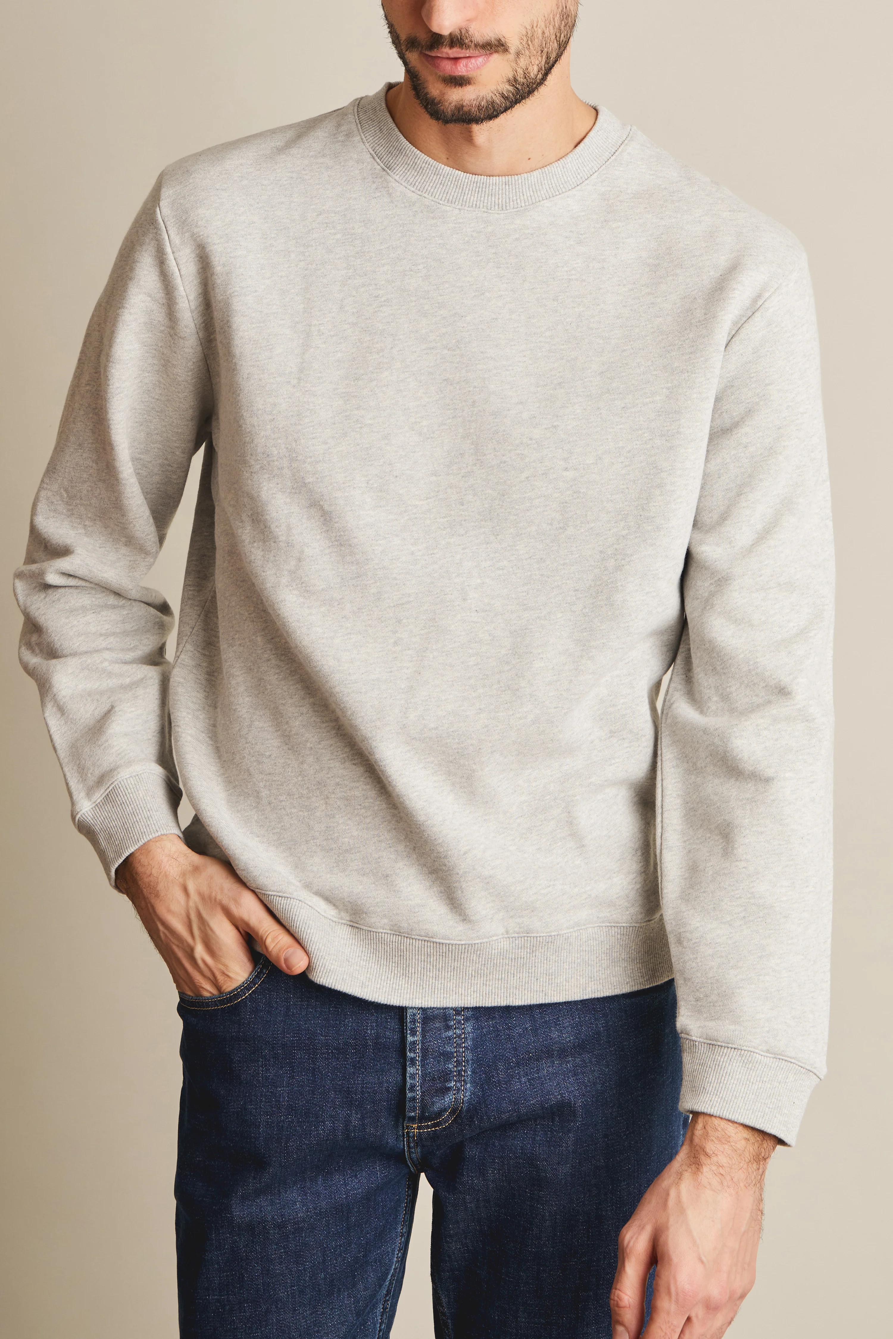 Sweat gris chiné - Image 3