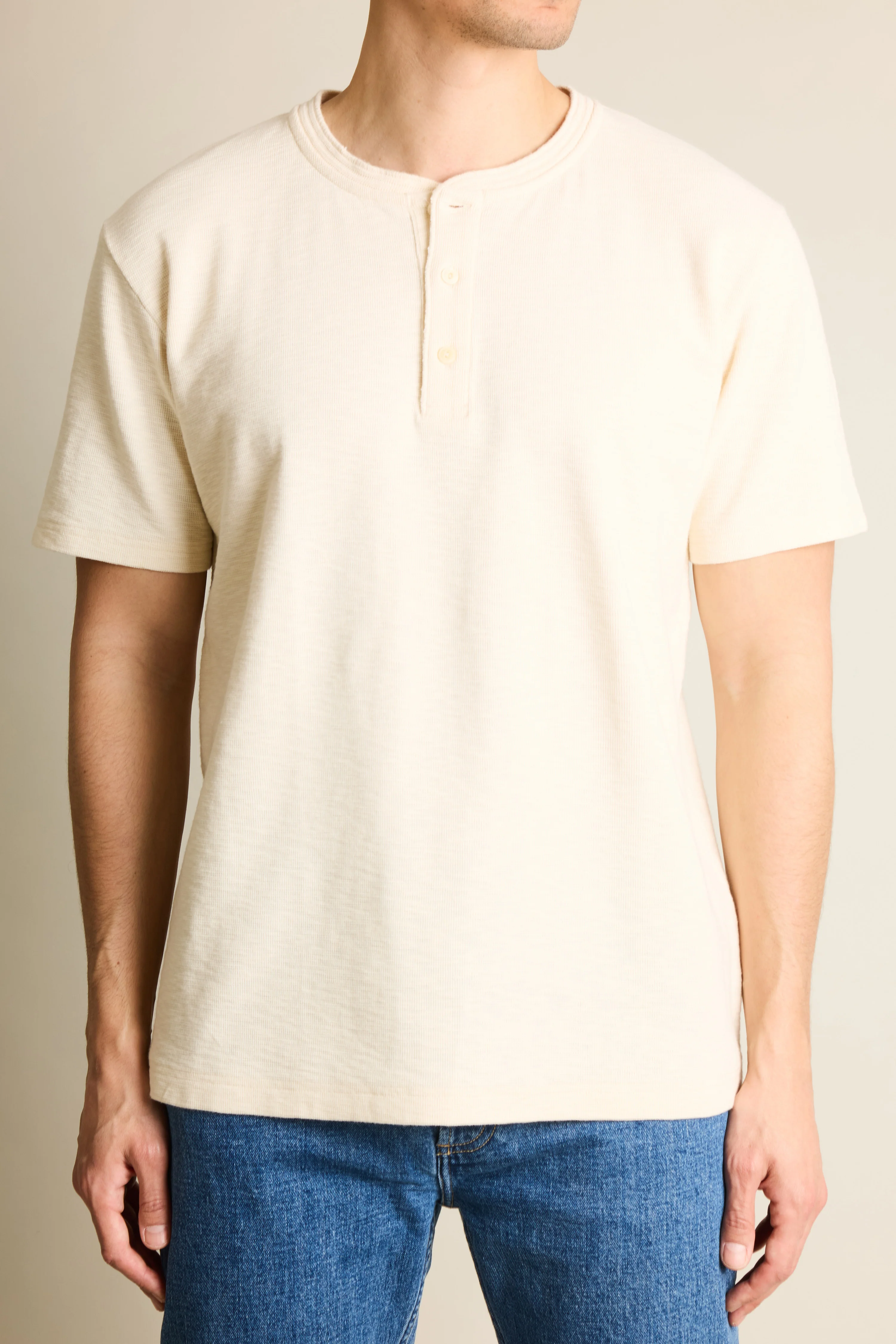 Tee-shirt henley écru - Image 3